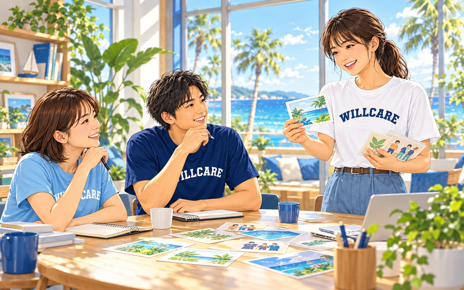 支援のアイデアを持ち寄るWILLCAREのチーム